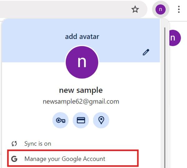 add avatar to google chrome