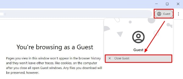 how to remove guest mode in chrome