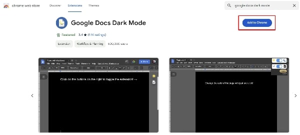 chrome dark mode google docs 