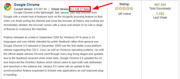 download old versions of google chrome