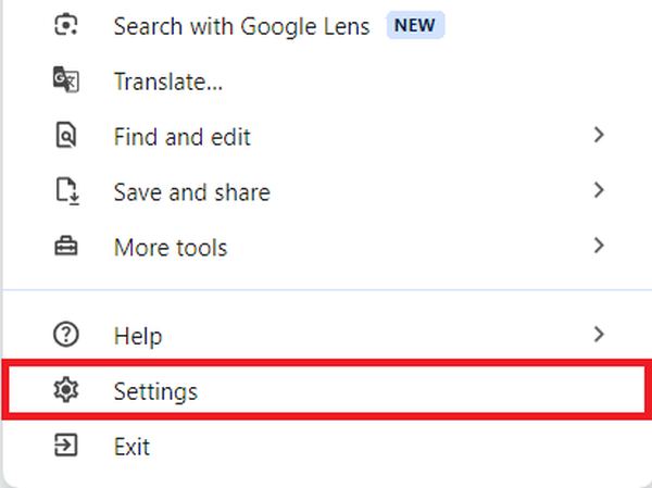 how to export chrome settings