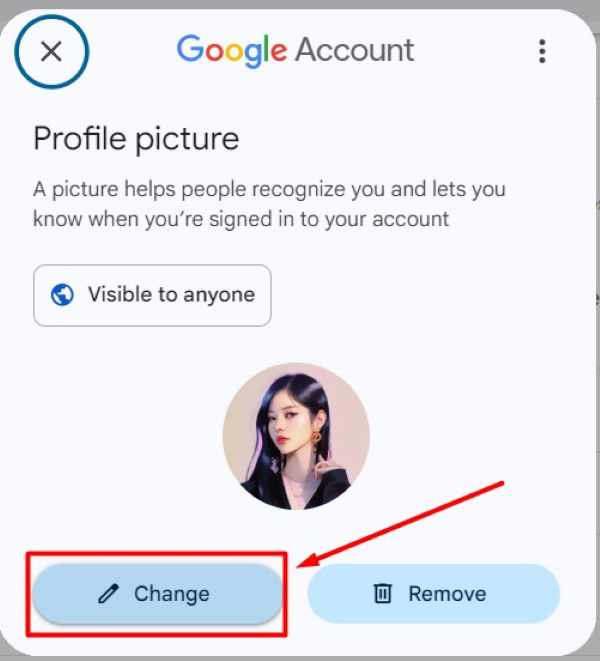 how to change google chrome profile picture