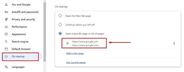 how to change chrome homepage