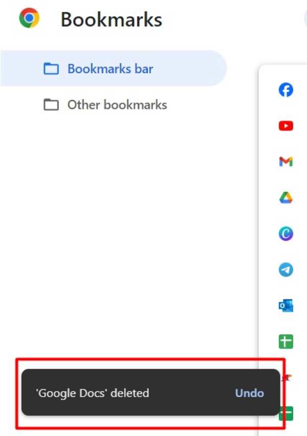 how to delete all bookmarks on chrome