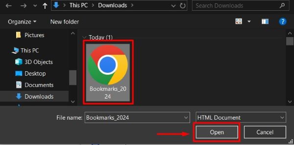 restore chrome bookmarks