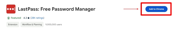 add lastpass extension to chrome