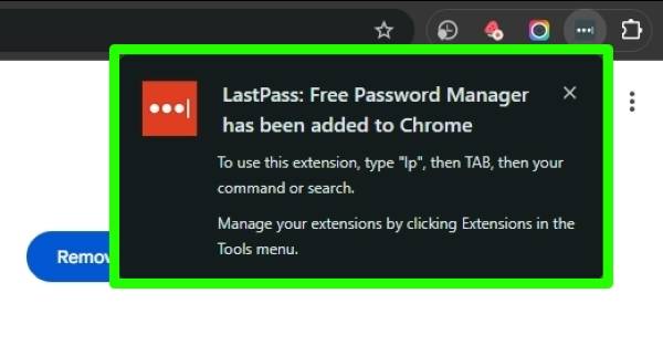 add lastpass chrome extension