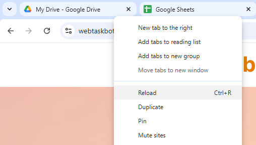 google chrome refresh all tabs