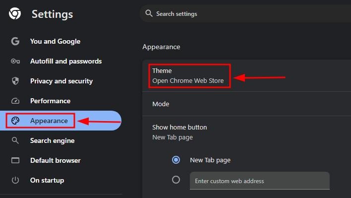 change chrome's color settings