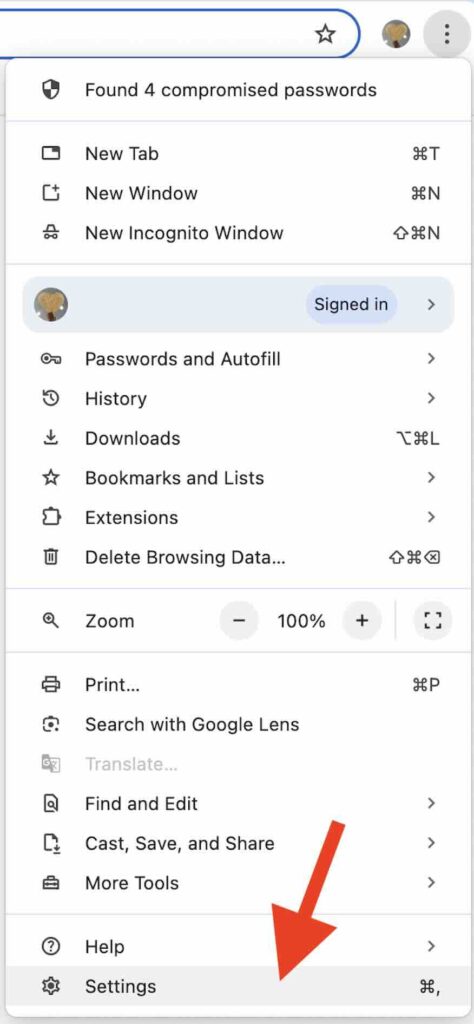 toggle chrome zoom settings