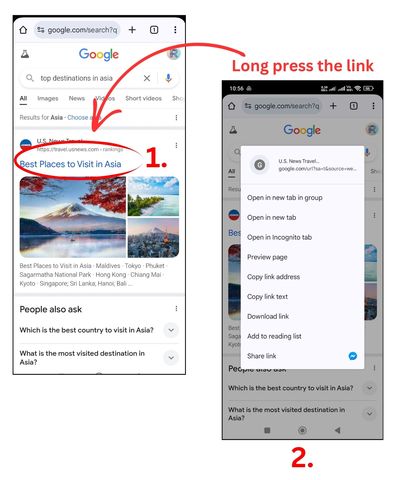 can chrome set to open links in a new tab automatically android