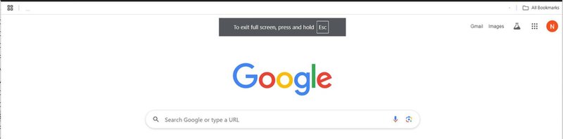 exit chrome full screen