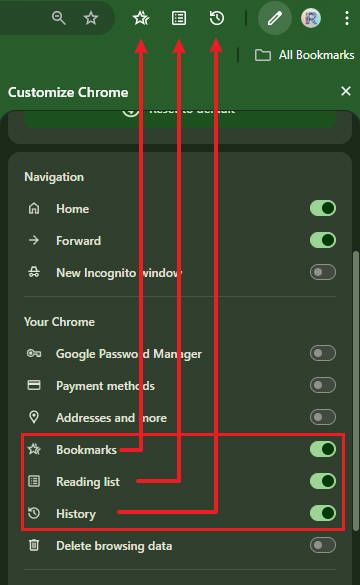 how to open chrome side panel